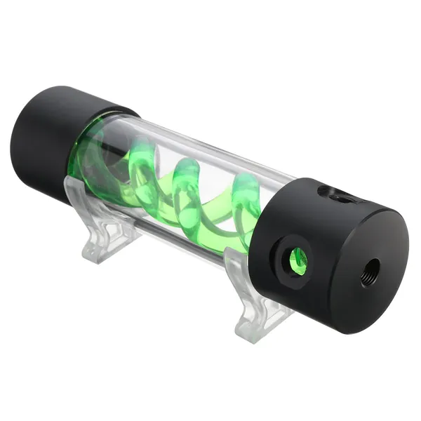 Ochoos G1/4 Green Computer Cylinder T-Virus Double Helix Suspension Water Cooling Tank - 