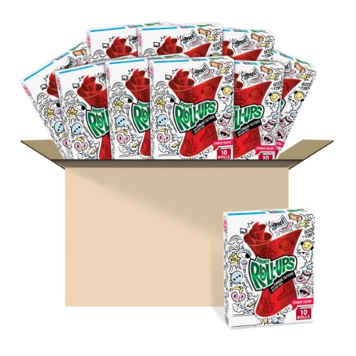 Fruit Roll-Ups Fruit Flavored Snacks, Strawberry Sensation, 0.5 oz, 10 ct (Pack of 10)