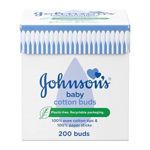 Johnson's Baby Cotton Buds, Pack of 200 - 200 Count (Pack of 1)