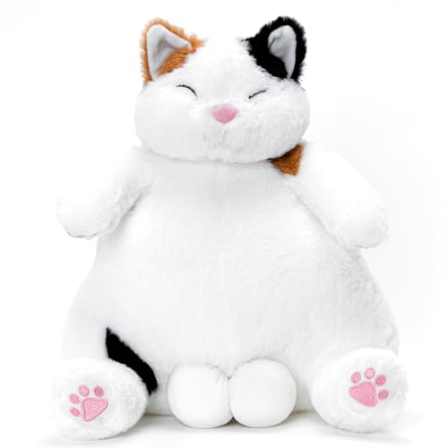 OOPSHANA Fat Plush Cat Stuffed, Cute Lazy Cat Plush Toys, Stuffed Plush Dolls, Christmas/Birthday Gift for Friends - zongbai-45 - Multicolor