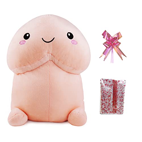 RZUFZPNB Funny Plush Pillow Cartoon Soft Stuffed Plush Home Decor Pillow Cute Creative Plush Prank Festival Gift for Friend (Smile Pink, 19.68in) - 19.68in - Smile Pink