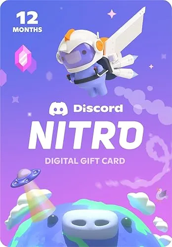 Discord Nitro 12-Month Subscription Gift Card [Digital Code]