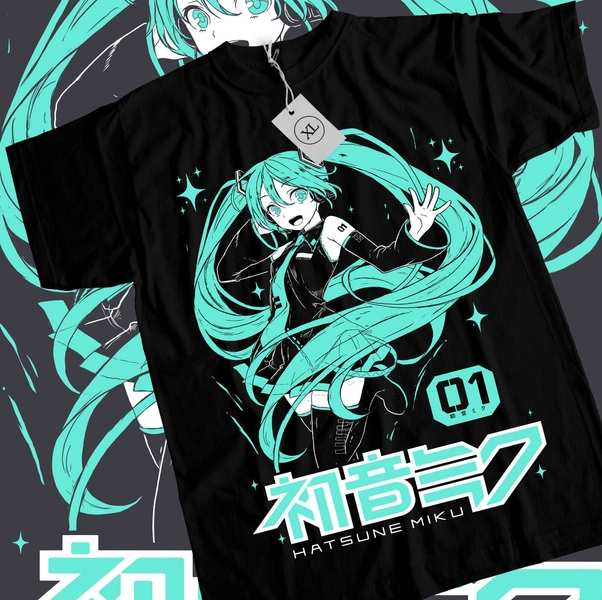 Hatsune Miku T-Shirt Anime Girl Kawaii Project Diva Vocaloid Shirt