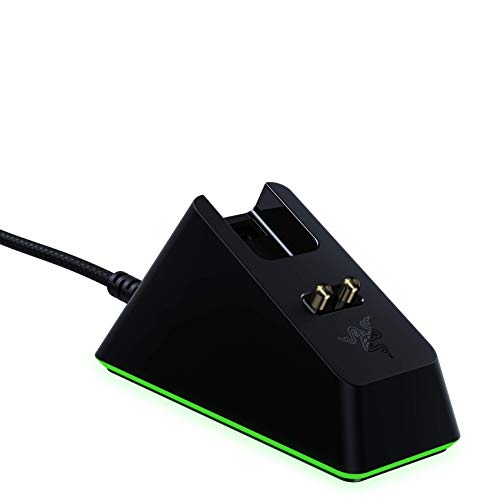 Razer Mouse Charging Dock Chroma: Magnetic Dock with Charge Status RGB Lighting - Anti-Slip Gecko Feet - Powered by Razer Chroma - Classic Black