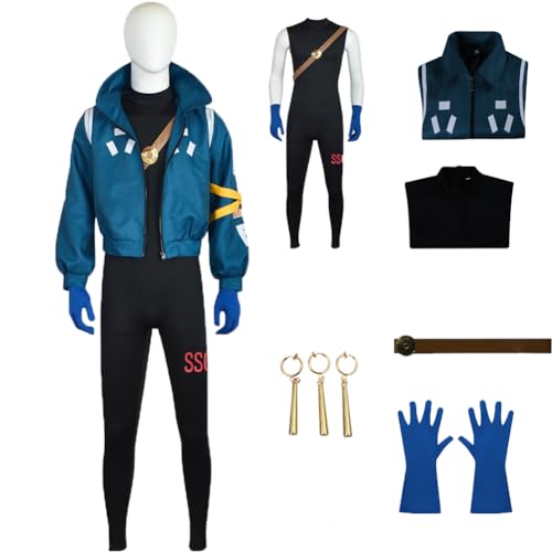 Misiedoi Roronoa Zoro Cosplay Costume Egghead Arc Costume Coat Outfits Gloves Earrings - Outfit - X-Large