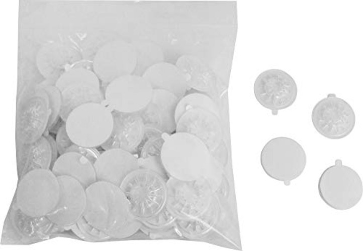 100 Clear Adhesive Backed CD/DVD Rosettes