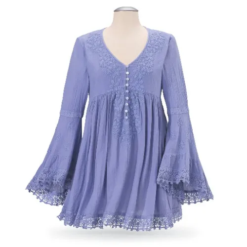 Periwinkle Embroidered Tunic