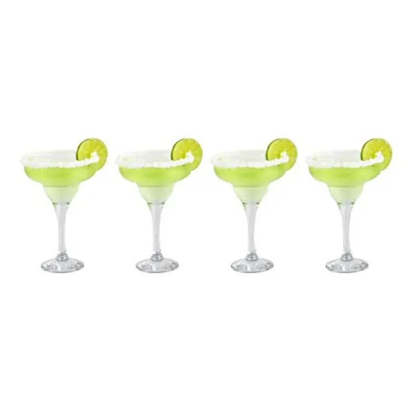 
                            Epure Firenze Collection 4 Piece Margarita Glass Set - Classic For Drinking Margaritas, Pina Coladas, Daiquiris, and Other Cocktails (Margarita Glass (10 oz))
                        