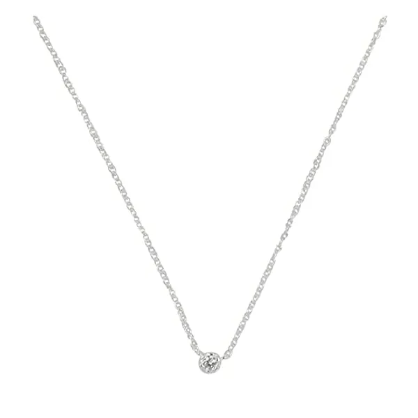 
                            Dainty Silver Diamond Choker Necklace - Diamond Choker Necklace - 925 Sterling Silver Choker necklace - Handmade Minimalist jewelry - Tiny Diamond
                        