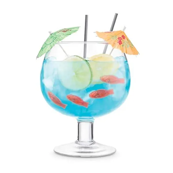 
                            Final Touch Fishbowl Glass for Cocktails & Drinks - Holds up to 1.3 L (44 oz) (FTA1870)
                        
