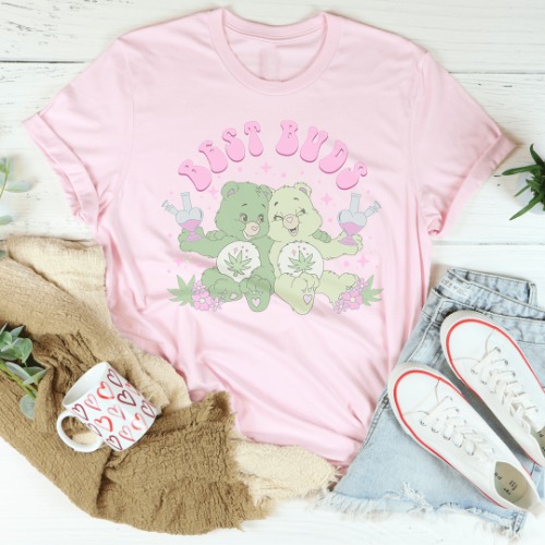 Best Buds Tee - Pink / XL