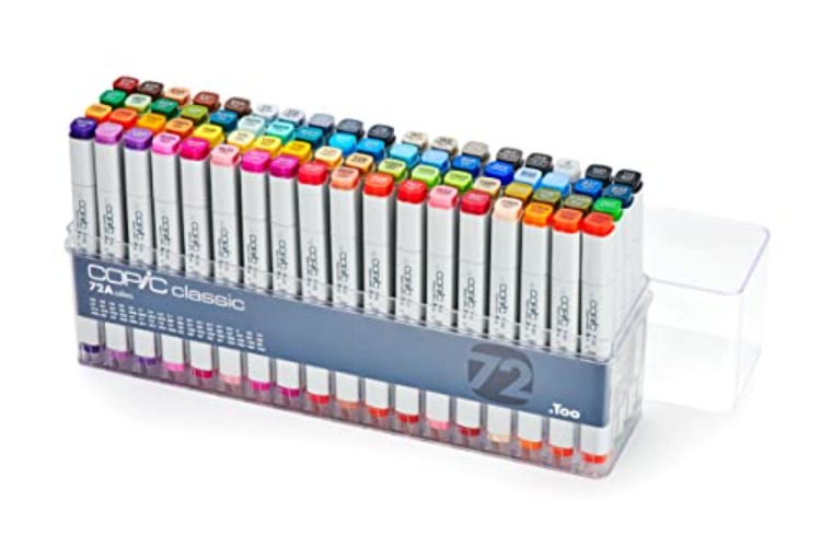 Copic Classic Alcohol Markers, 72pc Set A (Discontinued Model: EAN 4511338002230) - art markers