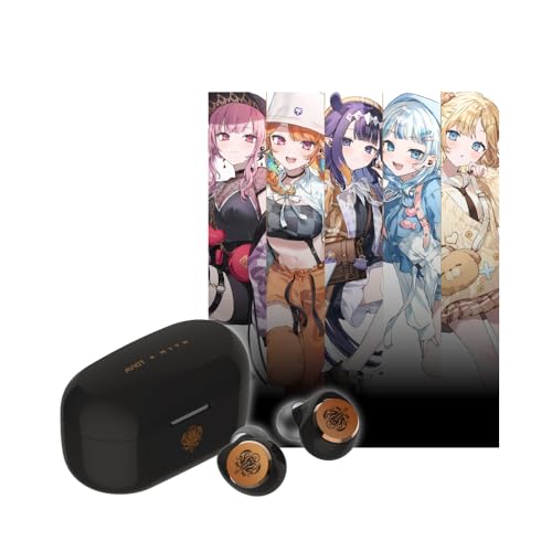 AVIOT TE-V1R-HEN hololive English -Myth- Collaboration Wireless Earbuds,Sepcial Package,Desgin,English&Japanese Sepcial Voice, Adaptive Noise Cancelling,Wireless Charging Case, Bluetooth 5.3
