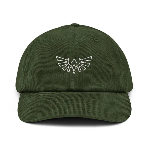Minimal Goddess Crest Embroidered Corduroy hat