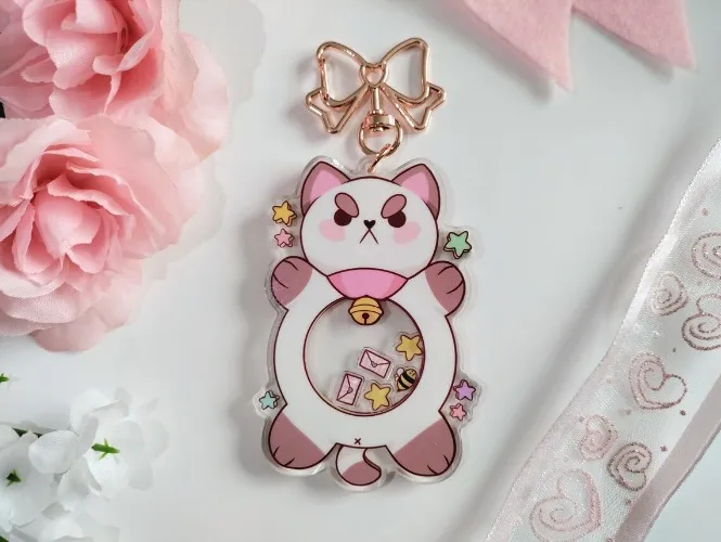 Puppycat charm - Acrylic Keychain