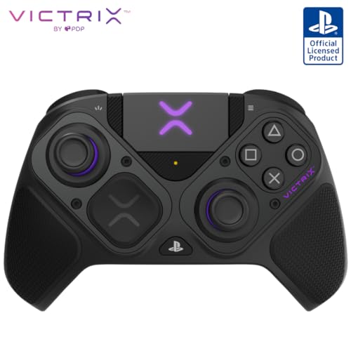 PDP Victrix Pro BFG Wireless Gaming Controller for Playstation 5 / PS5, PS4, PC, Modular Gamepad, Remappable Buttons, Customizable Triggers/Paddles/D-Pad, PC App - PlayStation - Black (PS)