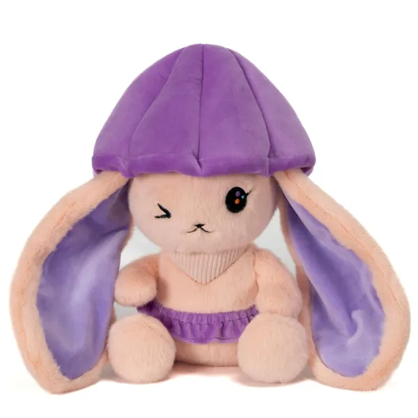Plushie Dreadfuls -  Mushroom Rabbit - Lilac Bonnet - Plush Stuffed Animal