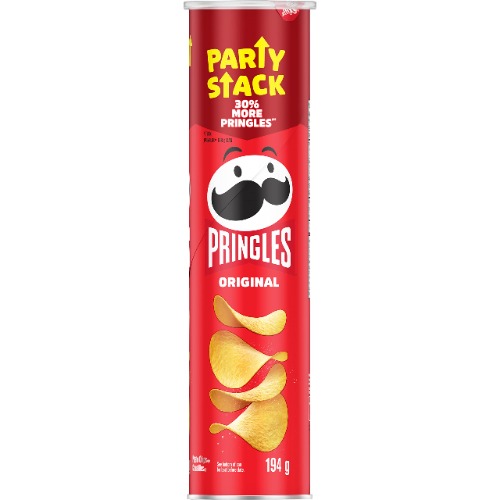 Pringles Mega Can Original Flavour Potato Chips, 194 Grams - 