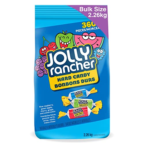 JOLLY RANCHER Assorted Hard Candy Bulk - Christmas Candy, Individually Wrapped Candy to Share - 2.26kg, 360 Count - Pack of 1 - Hard Candy