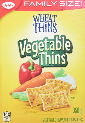 WHEAT THINS Vegetable Thins Family Size Crackers 350g - 