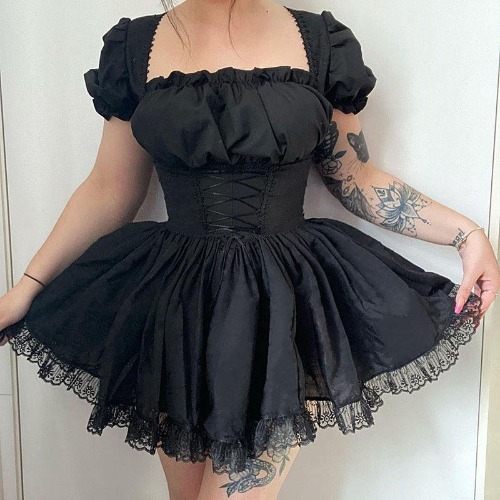 Short Gothic Prom Dress