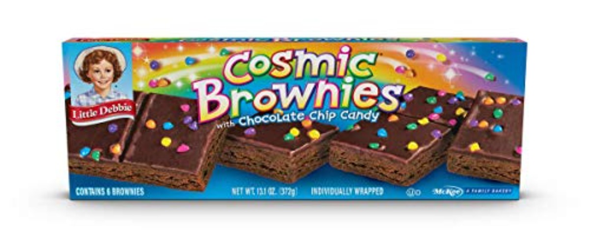 Little Debbie, Cosmic Brownies Boxes 96 Individually Wrapped Brownies, Rich Chocolate with Candy Coating, 1 Count (Pack of 16) - Chocolate - 13.10 Ounce (Pack of 16)
