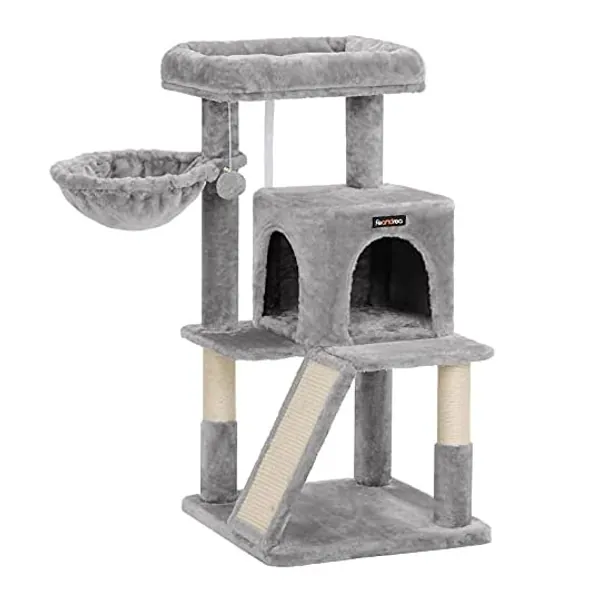 FEANDREA Cat Tree with Sisal-Covered Scratching Posts, Cat Tower, Cat Condo