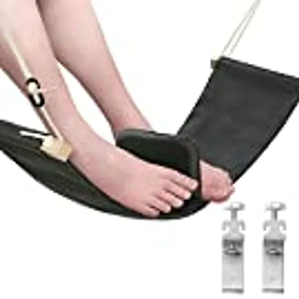 Yamasan Foot Hammock Under Desk with Separate Cushion Footrest Adjustable Office Foot Rest Under Desk Hammock Portable Desk Feet Hammock