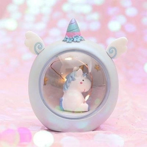 Unicorn Globe Night Light - Blue Unicorn