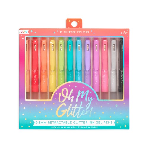 Oh My Glitter! Retractable Gel Pens - Set of 12 by OOLY