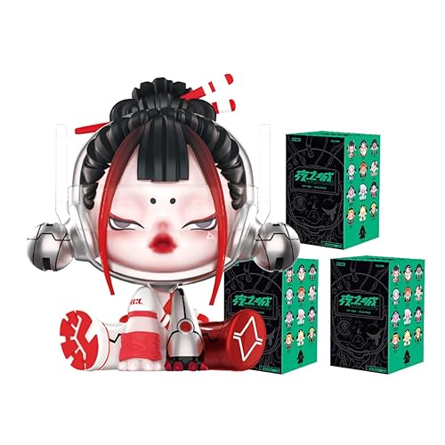 POP MART SKULLPANDA City of Night Series 3Boxes Exclusive Action Figure Box Toy Popular Collectible Art Toy Cute Figure Creative Gift, for Christmas Birthday Party Holiday - City - 3Boxes