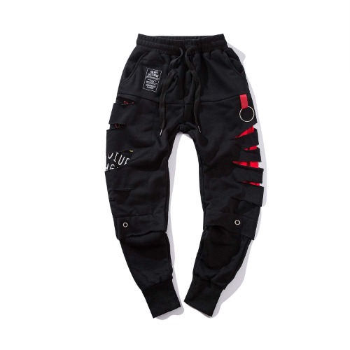 Niepce Inc Ripped Men's Streetwear Jogger Pants - XX-Large Black2