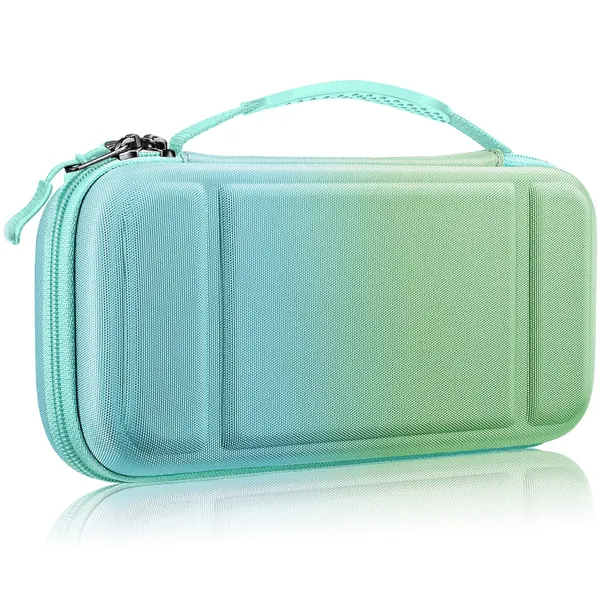 Fintie Carry Case for Nintendo Switch OLED Model 2021/Switch 2017 - [Shockproof] Hard Shell Protective Cover Travel Bag w/10 Game Card Slots for Switch Console Joy-Con & Accessories (Seaside Ombre) - Seaside Ombre