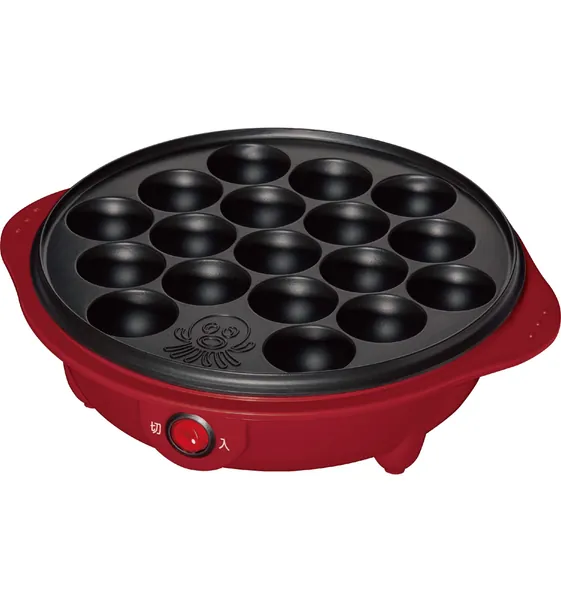 Takoyaki Maker 18 Pieces Grilled Red YOB-180 (R) - YAMAZEN