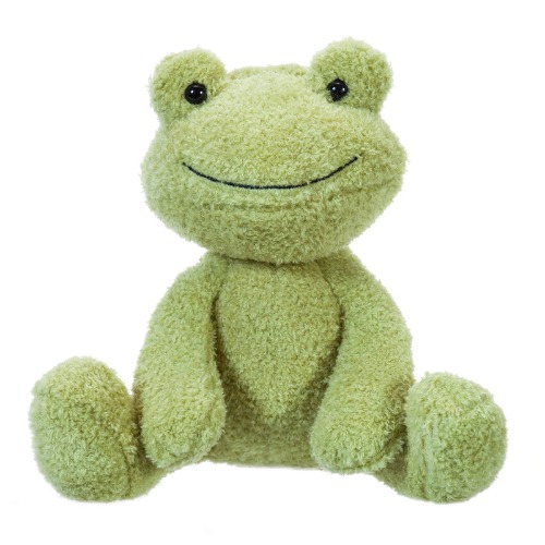 Apricot Lamb Toys Plush Velvet Frog Stuffed Animal Soft Cuddly Perfect for Child (Green Frog,8.5 Inches)