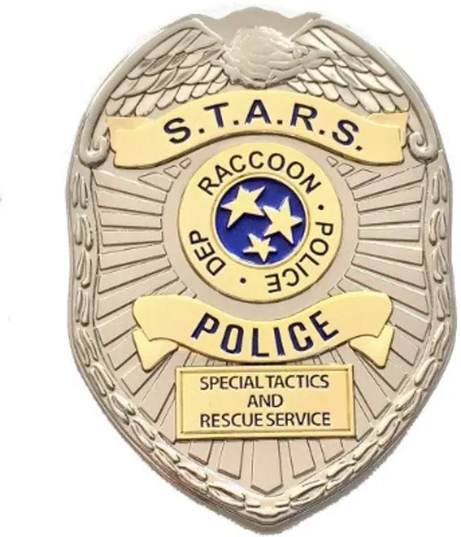 Super6props Raccoon City Police Dep S.T.A.R.S. Metal Costume/Cosplay Badge with Vertical Pin fixture (75mm x 55mm)