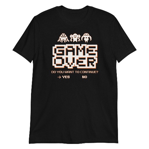 Game Over T-Shirt (Unisex) - Black / 2XL