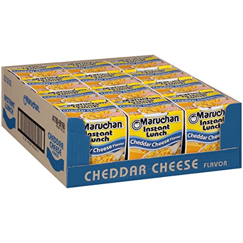 Maruchan Instant Lunch Cheddar Cheese, 2.25 Oz, Pack of 12 - 2.25 Ounce (Pack of 12) - Chedder cheese - Instant Lunch