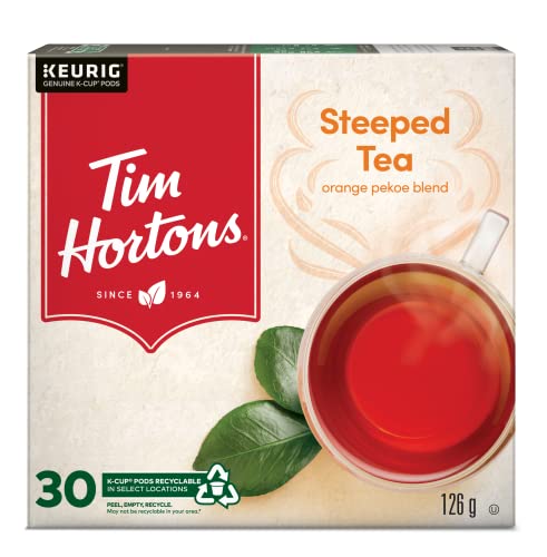 Tim Hortons Steeped Orange Pekoe Tea, Single Serve Keurig K-Cup Pods, 30 Count - Tea
