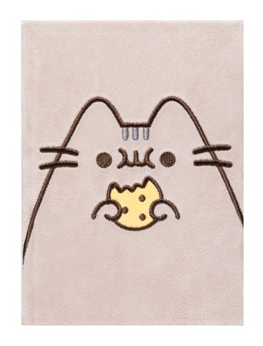 Erik Bullet Journal Notizbuch Pusheen Plush - Hardcover Notizbuch A5 Blanko - Bullet Journall - Plüsch Grau