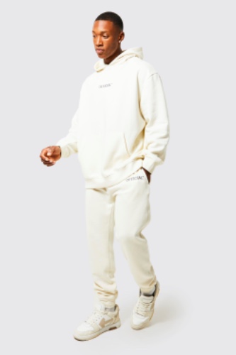 Lightweight Oversized Hooded Tracksuit | boohooMAN USA