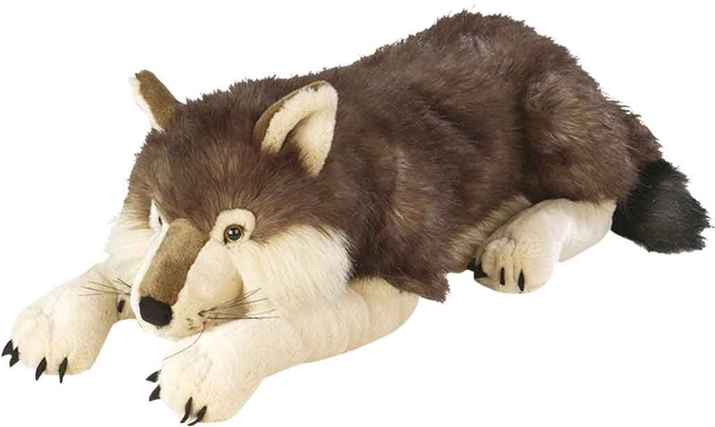 Wild Republic Jumbo Wolf Plush, Giant Stuffed Animal, Plush Toy, Gifts for Kids, 30 Inches - Single Plush