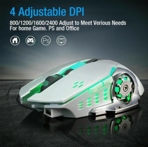 Ninja Dragons Z9 Alpha 2400 DPI Wireless Gaming Mouse - White