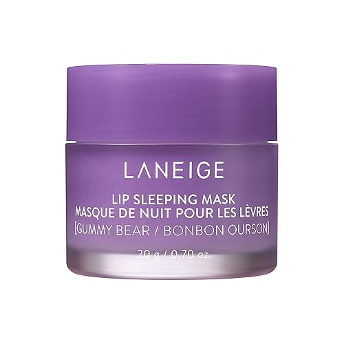 LANEIGE Lip Sleeping Mask: Nourish, Hydrate, Vitamin C, Murumuru & Shea Butter, Antioxidants, Flaky, Dry Lips - Gummy Bear