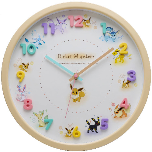 Wall Clock Pokemon Eevee Friends