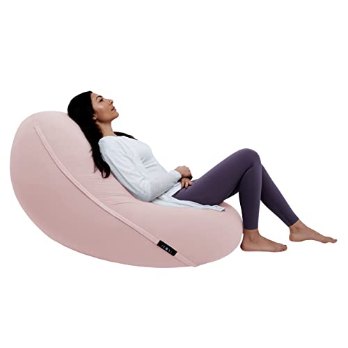 Moon Pod Adult Beanbag Chair, Pink – The Zero-Gravity Bean Bag Chair for Stress, Comfort, and All Day Deep Relaxation – Ultra Soft and Ergonomic Support for Back and Neck – for The Whole Family - Pink
