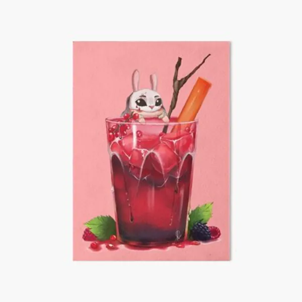 The Huntress's Wild Berries Drink Art Board Print by indiasticot