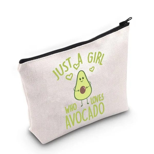 TSOTMO Avocado Makeup Bag Avocado Girl Gift Fruit Gift Just A Girl Who Loves Avocado Cosmetic Bag For Avocado Lovers (Avocado Girl) - Avocado Girl