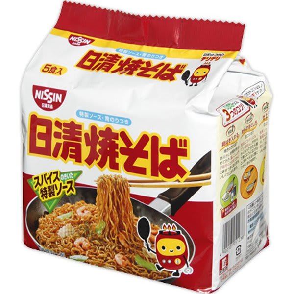 Fideos Inst. Yakisoba 100g pack 5 Nissin 