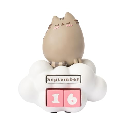Grupo Erik Calendario perpetuo 3D Pusheen Perfect Love Collection - Calendario 3D Pusheen - Figura Pusheen ideal decoración habitación niña - Calendario sobremesa, licencia oficial